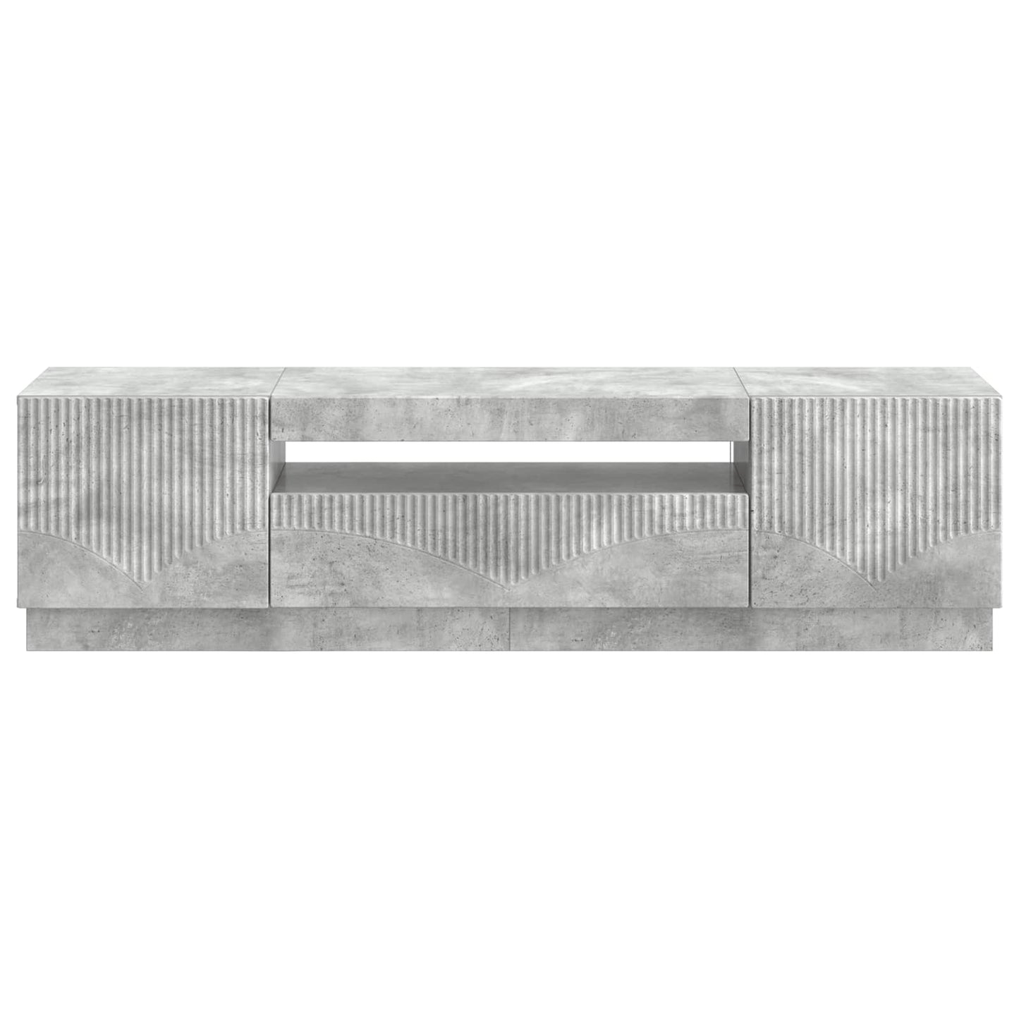 vidaXL LED TV Cabinet Concrete Grey Engineered Wood