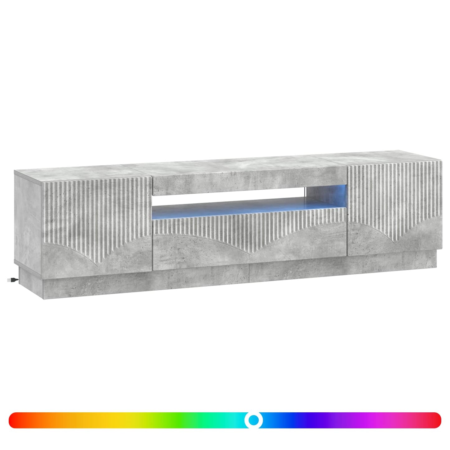 vidaXL LED TV Cabinet Concrete Grey Engineered Wood