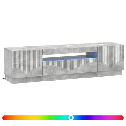 vidaXL LED TV Cabinet Concrete Grey Engineered Wood