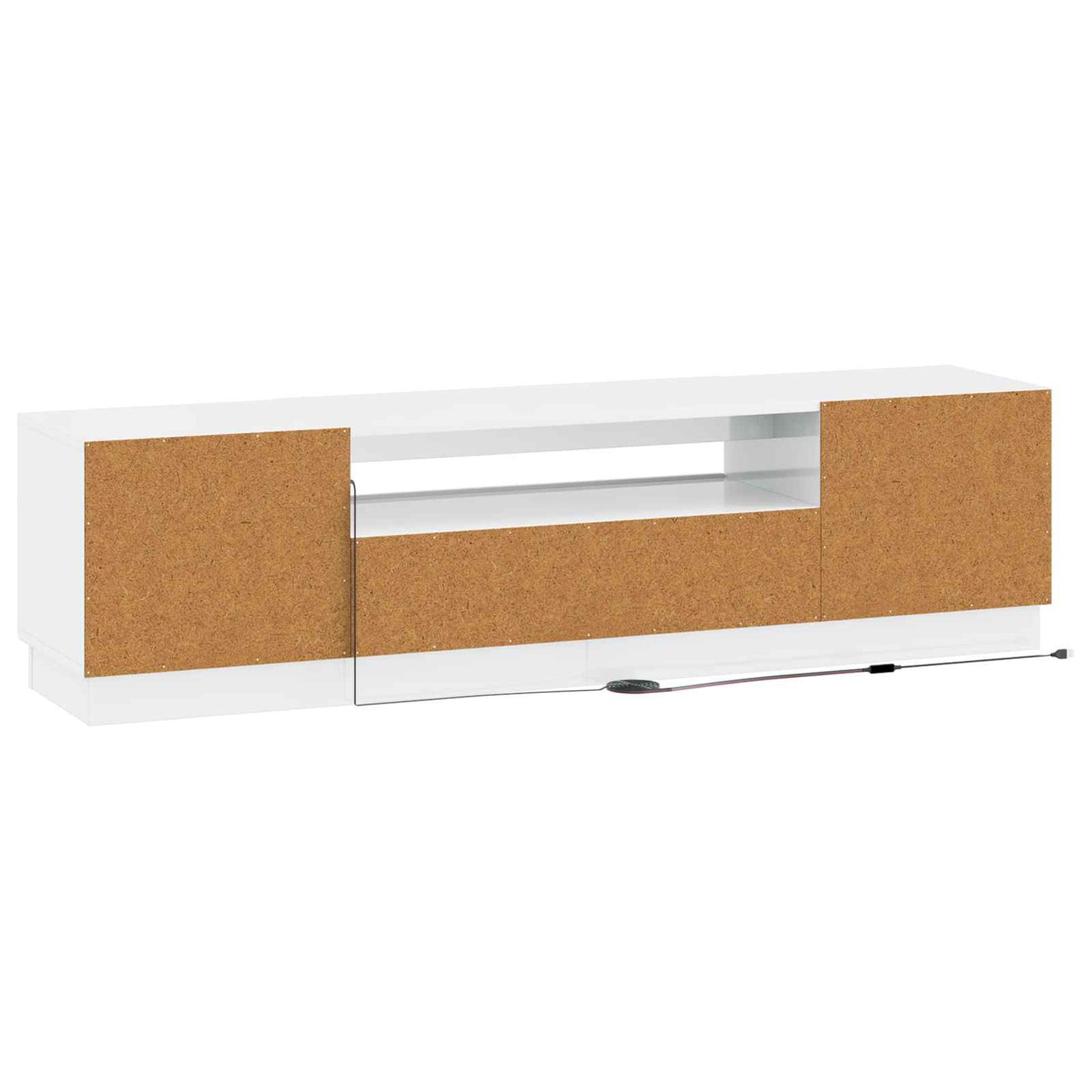 vidaXL LED TV Cabinet High Gloss White Engineered Wood
