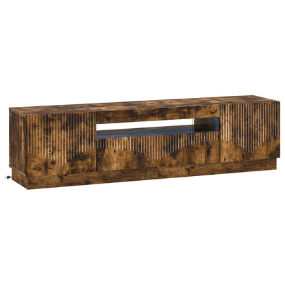 vidaXL LED TV Cabinet Smoked Oak Engineered Wood