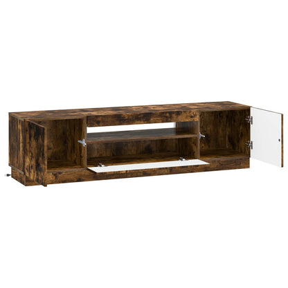 vidaXL LED TV Cabinet Smoked Oak Engineered Wood