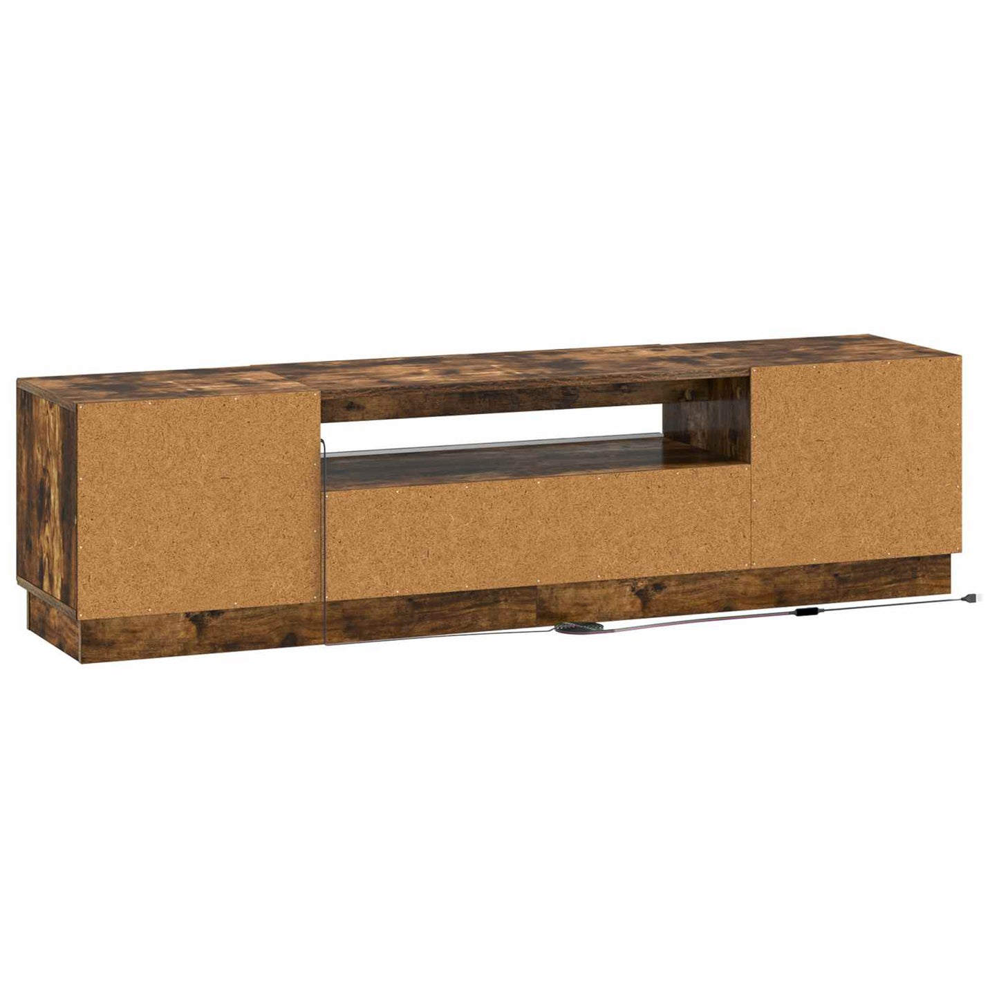 vidaXL LED TV Cabinet Smoked Oak Engineered Wood