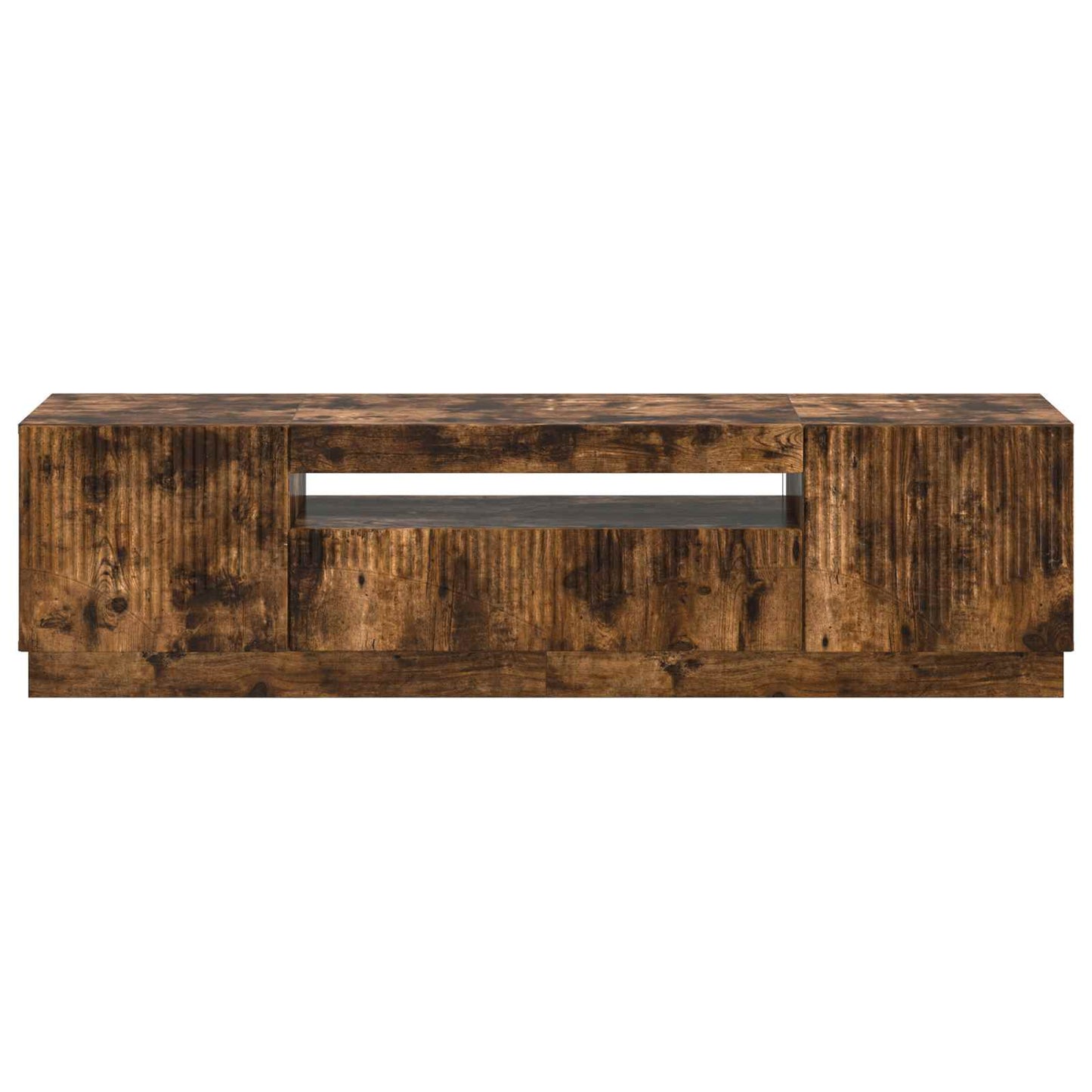 vidaXL LED TV Cabinet Smoked Oak Engineered Wood