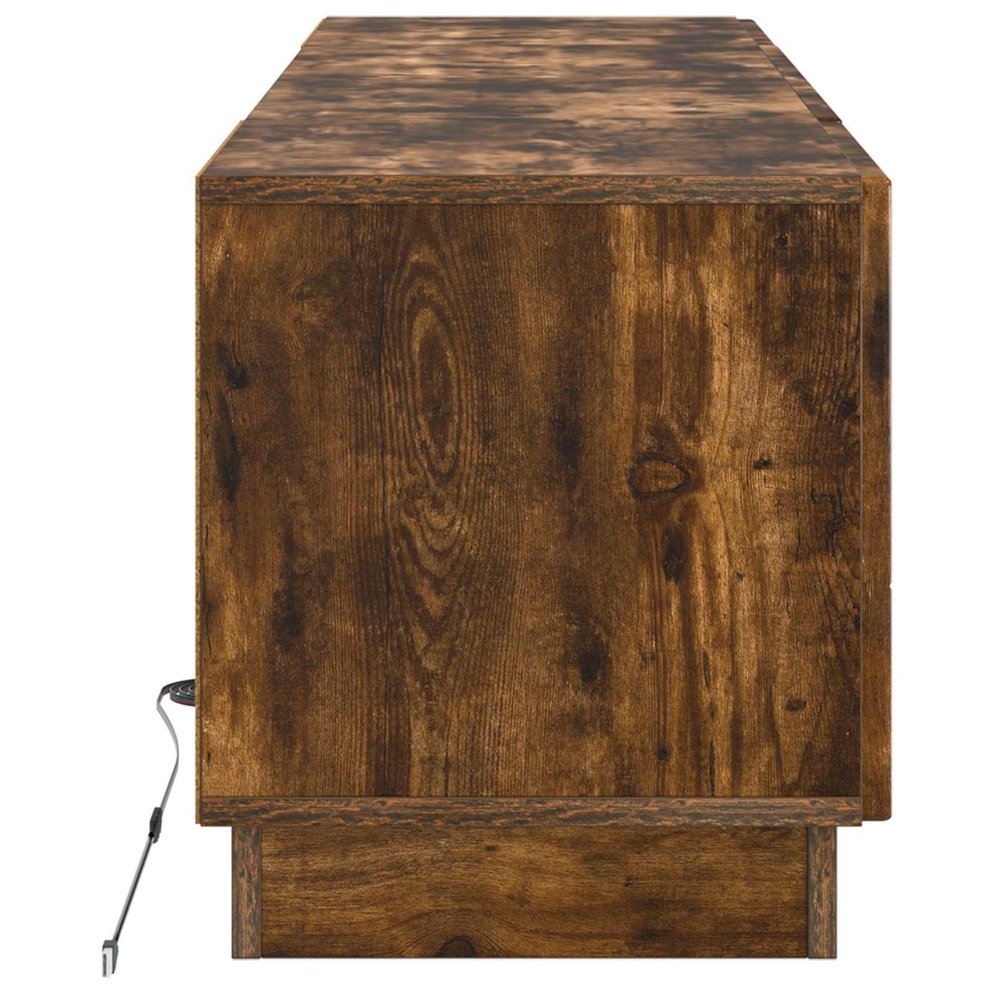 vidaXL LED TV Cabinet Smoked Oak Engineered Wood