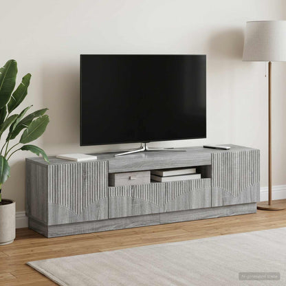 vidaXL LED TV Cabinet Grey Sonoma Engineered Wood
