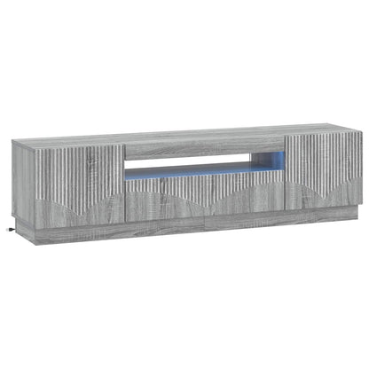 vidaXL LED TV Cabinet Grey Sonoma Engineered Wood