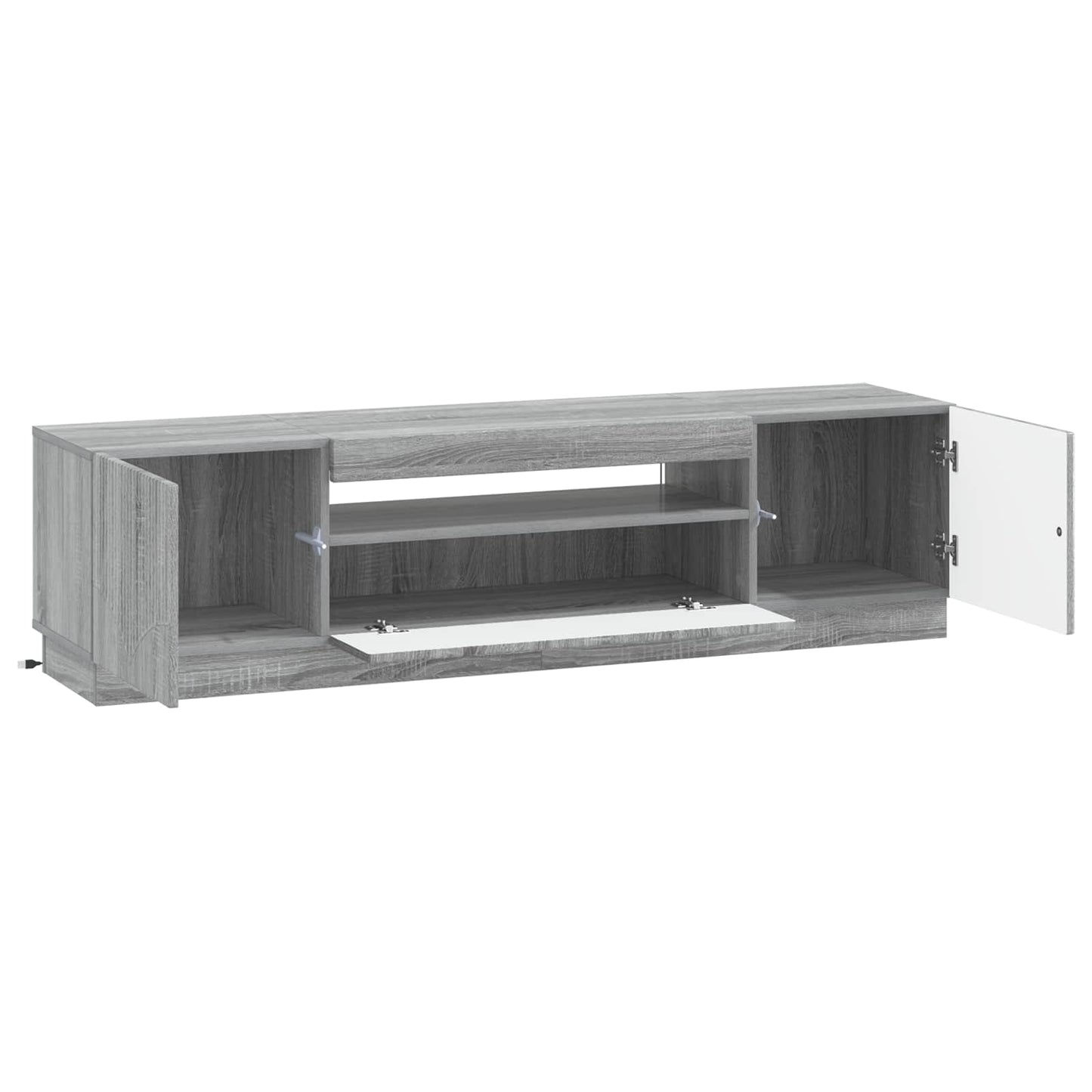 vidaXL LED TV Cabinet Grey Sonoma Engineered Wood