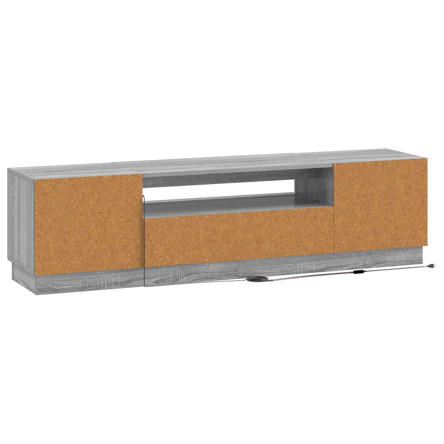 vidaXL LED TV Cabinet Grey Sonoma Engineered Wood