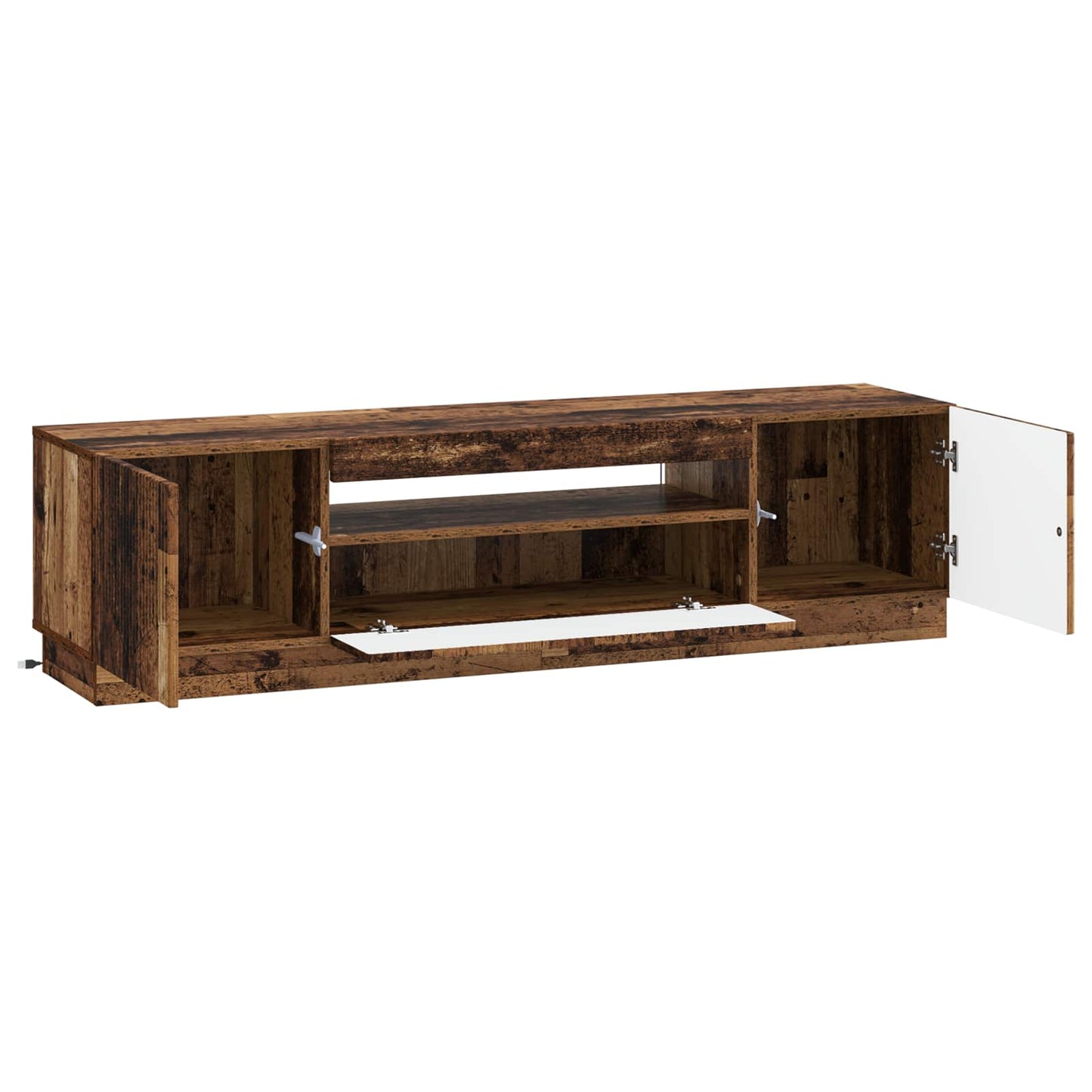 vidaXL LED TV Cabinet Old Wood Engineered Wood