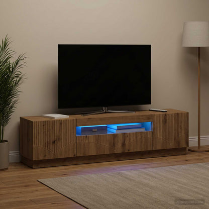 vidaXL LED TV Cabinet Artisan Oak Engineered Wood
