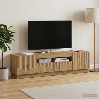 vidaXL LED TV Cabinet Artisan Oak Engineered Wood