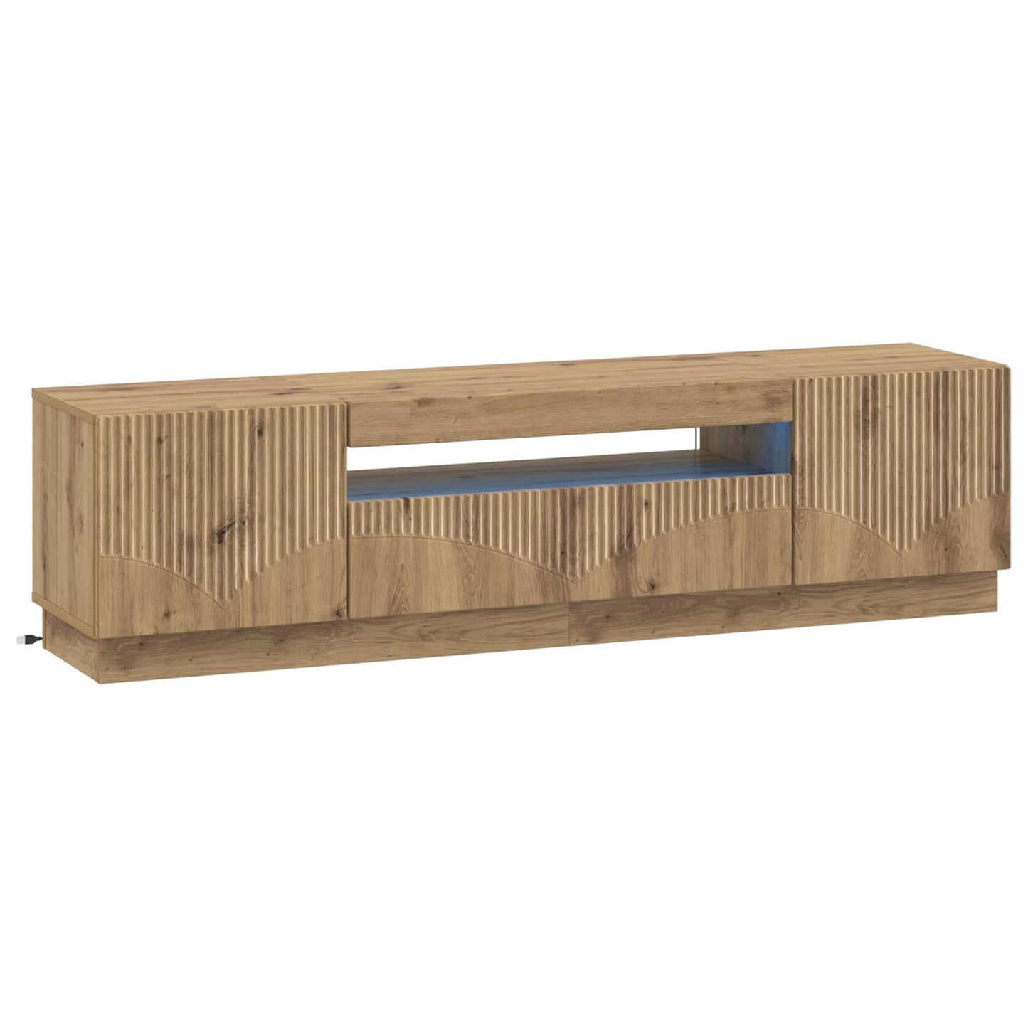 vidaXL LED TV Cabinet Artisan Oak Engineered Wood