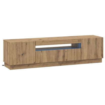 vidaXL LED TV Cabinet Artisan Oak Engineered Wood