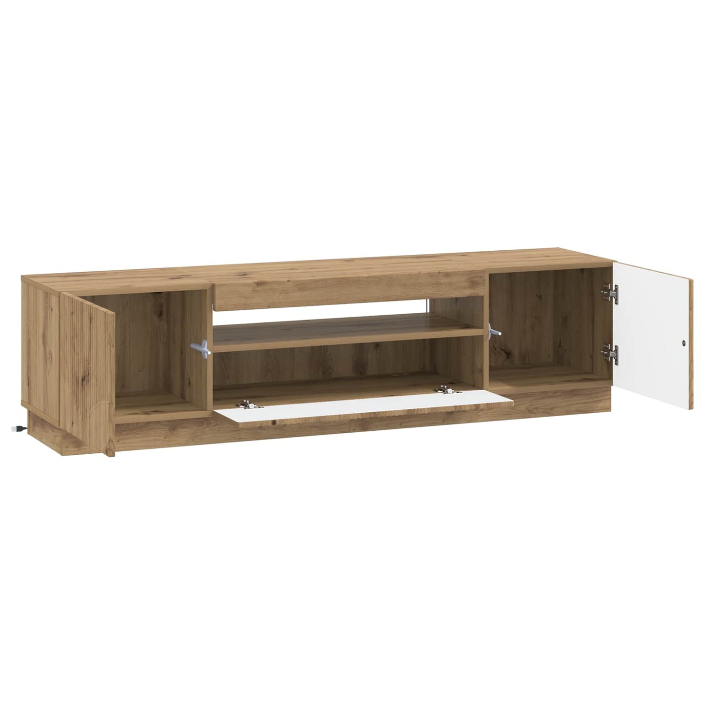 vidaXL LED TV Cabinet Artisan Oak Engineered Wood