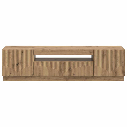vidaXL LED TV Cabinet Artisan Oak Engineered Wood