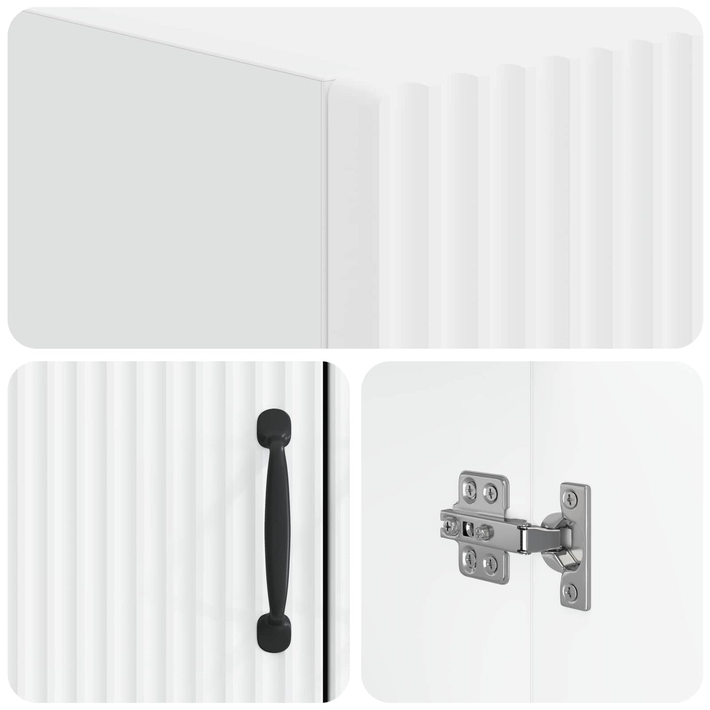 vidaXL Toilet Cabinet HOORN White 66 x 25.5 x 190 cm Engineered Wood