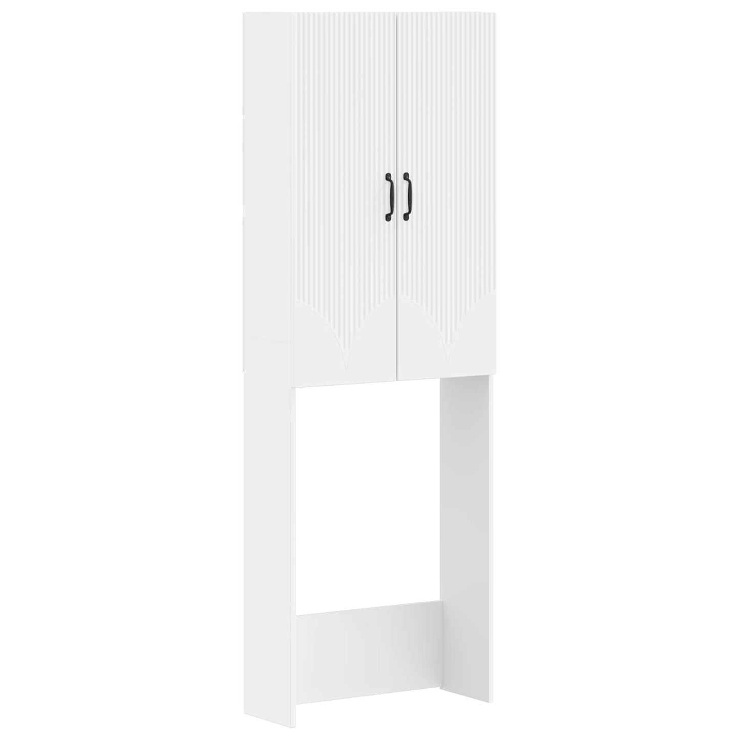 vidaXL Toilet Cabinet HOORN White 66 x 25.5 x 190 cm Engineered Wood