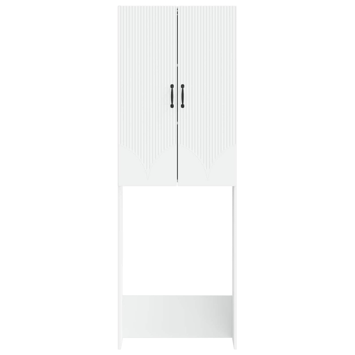 vidaXL Toilet Cabinet HOORN White 66 x 25.5 x 190 cm Engineered Wood