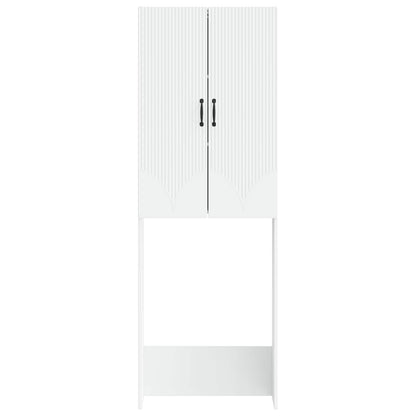 vidaXL Toilet Cabinet HOORN White 66 x 25.5 x 190 cm Engineered Wood