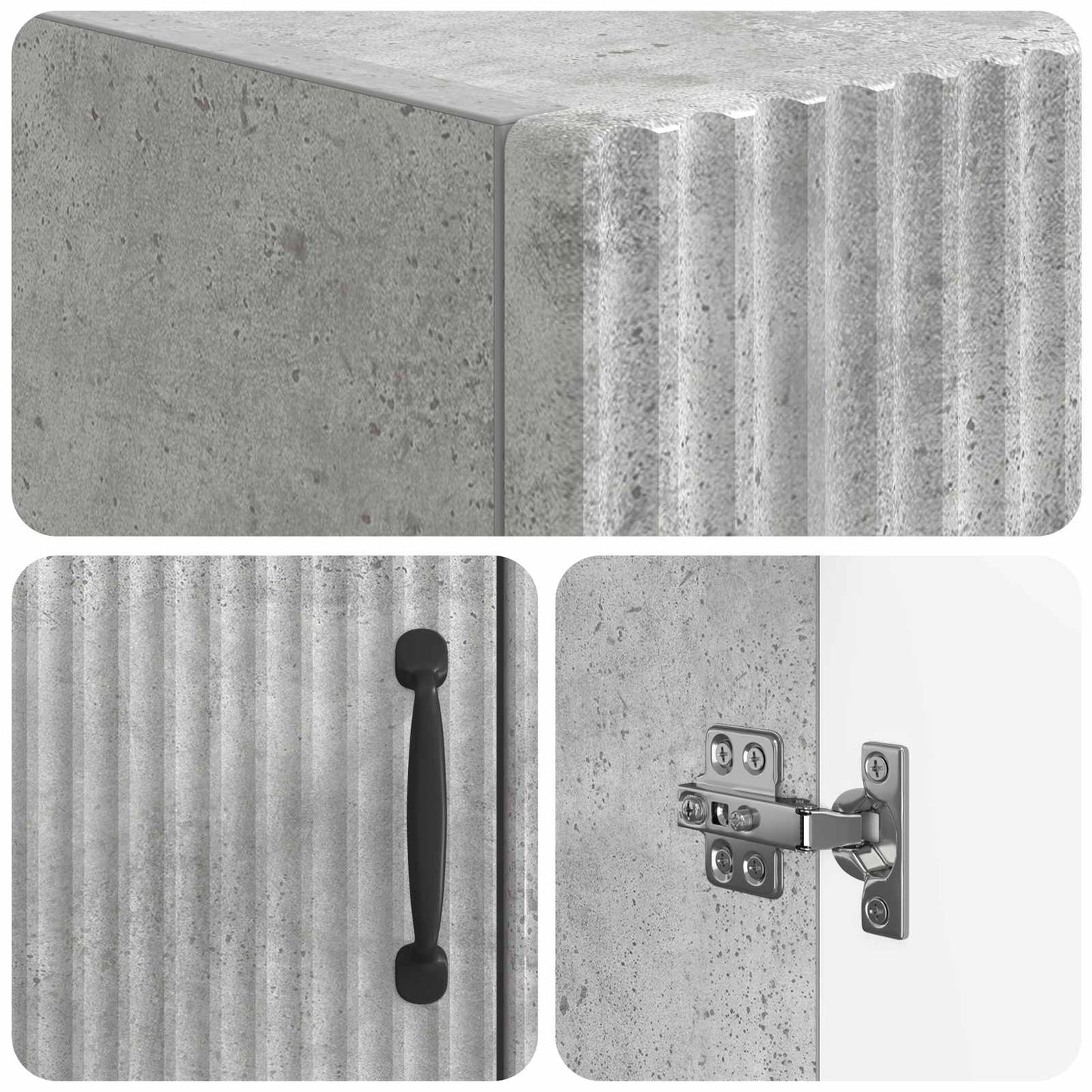 vidaXL Toilet Cabinet HOORN Concrete Grey 66 x 25.5 x 190 cm