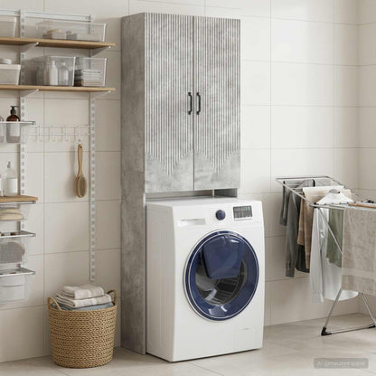vidaXL Toilet Cabinet HOORN Concrete Grey 66 x 25.5 x 190 cm