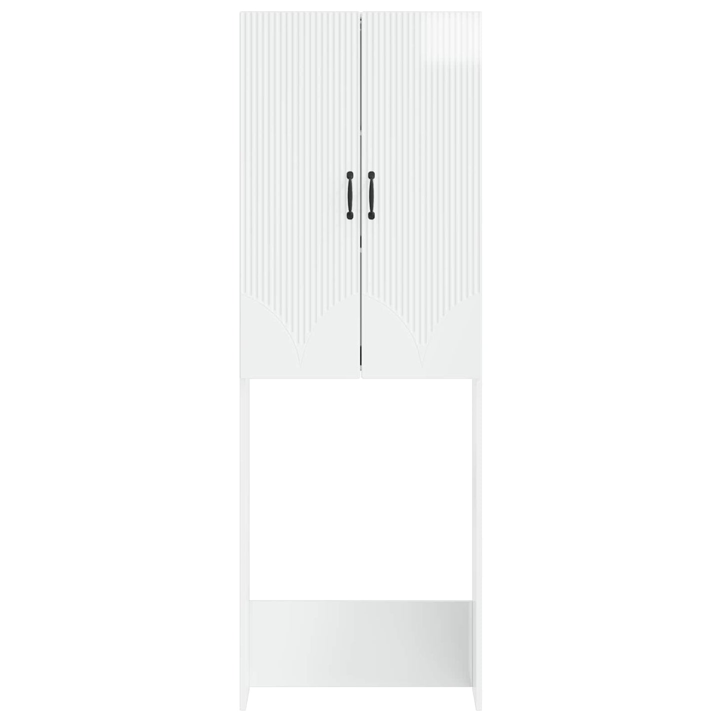 vidaXL Toilet Cabinet HOORN High Gloss White 66 x 25.5 x 190 cm