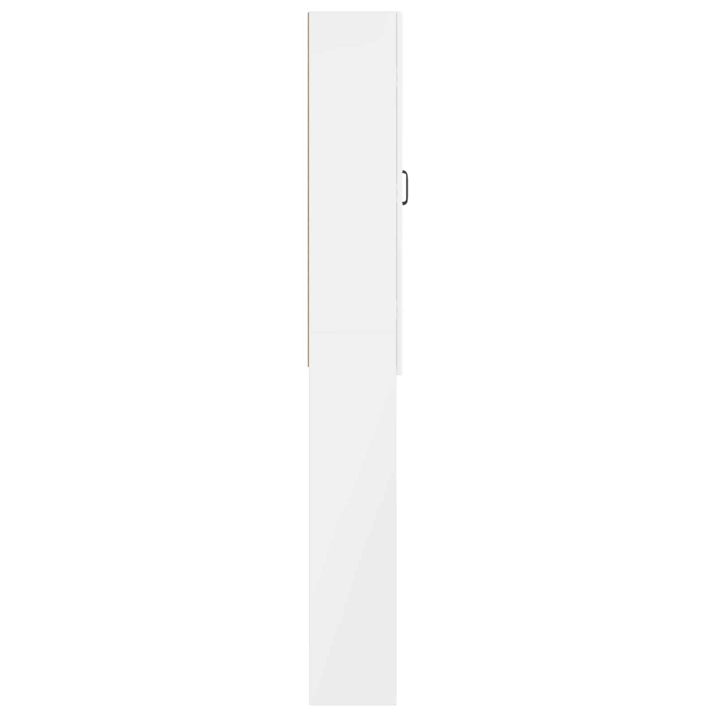vidaXL Toilet Cabinet HOORN High Gloss White 66 x 25.5 x 190 cm