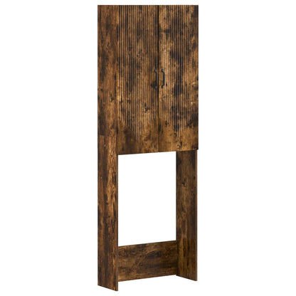 vidaXL Toilet Cabinet HOORN Smoked Oak 66 x 25.5 x 190 cm