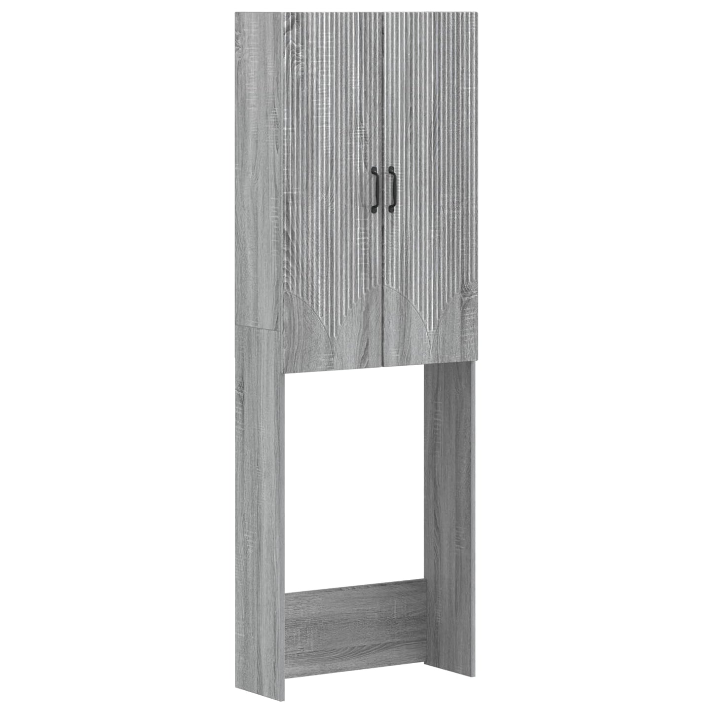 vidaXL Toilet Cabinet HOORN Grey Sonoma 66 x 25.5 x 190 cm