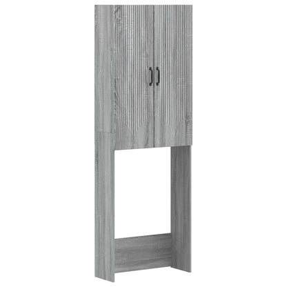 vidaXL Toilet Cabinet HOORN Grey Sonoma 66 x 25.5 x 190 cm