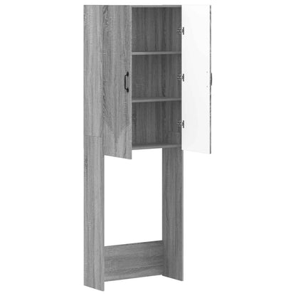 vidaXL Toilet Cabinet HOORN Grey Sonoma 66 x 25.5 x 190 cm