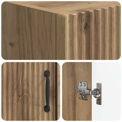vidaXL Toilet Cabinet HOORN Artisan Oak 66 x 25.5 x 190 cm