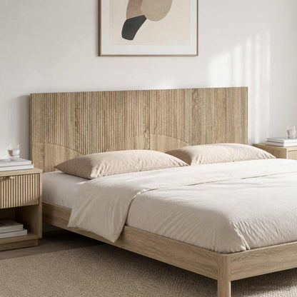 vidaXL Wall-Mounted Headboard HOORN Sonoma Oak Engineered Wood