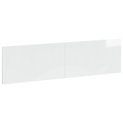 vidaXL Wall-Mounted Headboard HOORN High Gloss White Engineered Wood