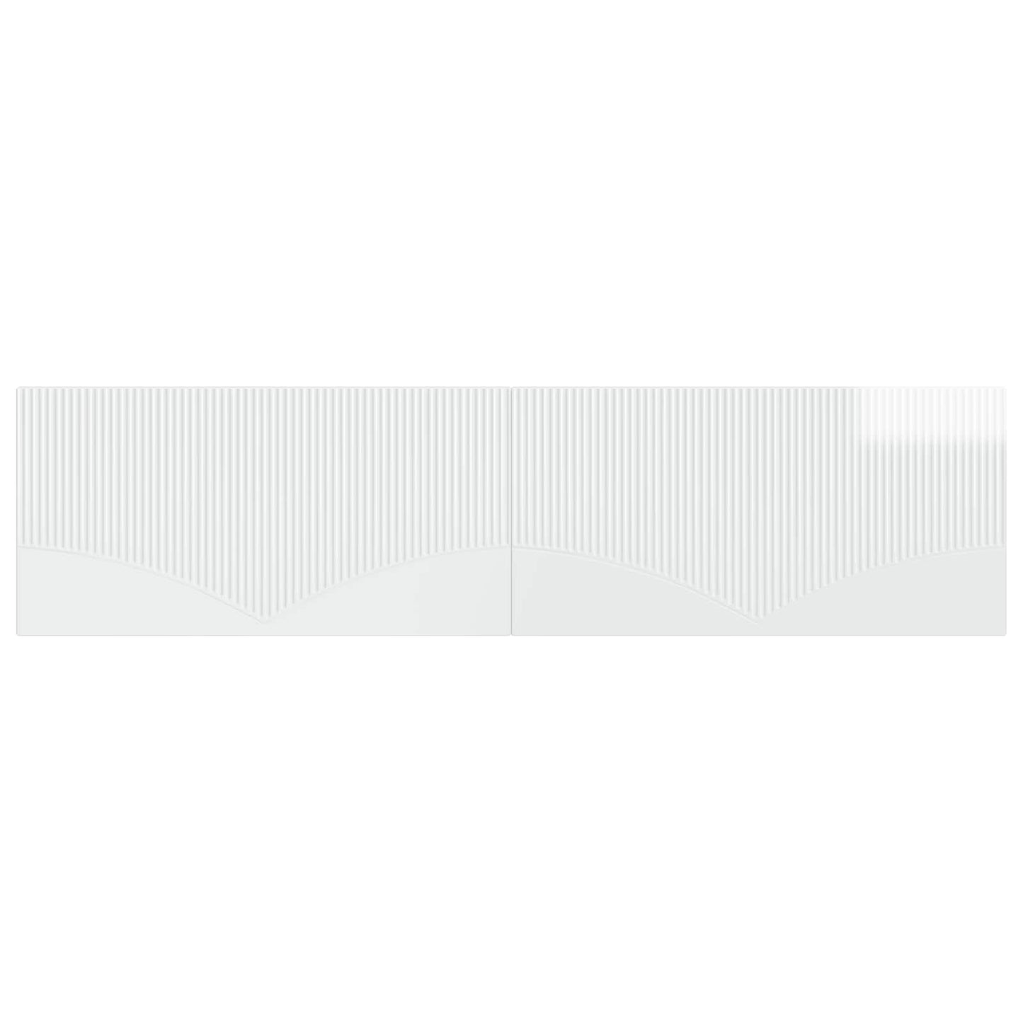 vidaXL Wall-Mounted Headboard HOORN High Gloss White Engineered Wood