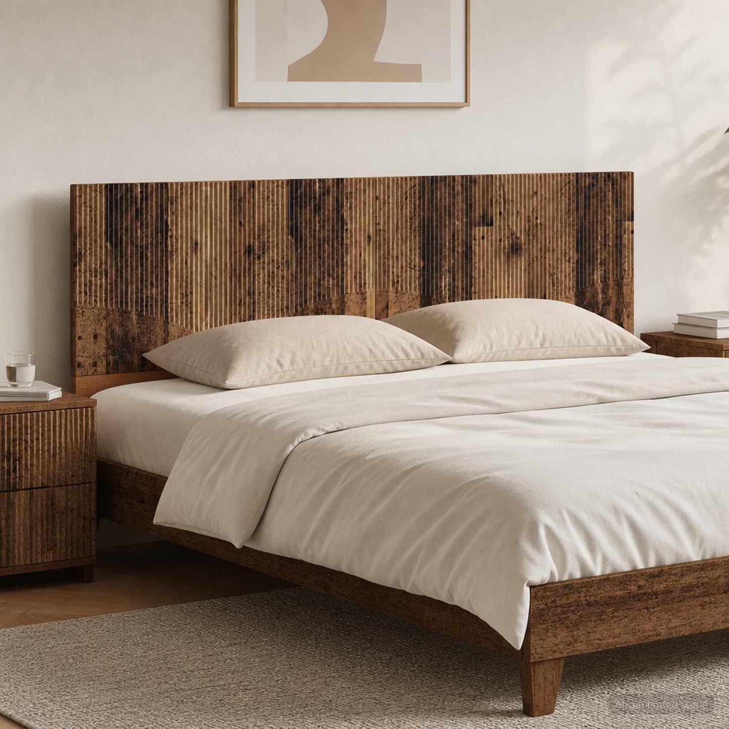 vidaXL Wall-Mounted Headboard HOORN Old Wood Engineered Wood