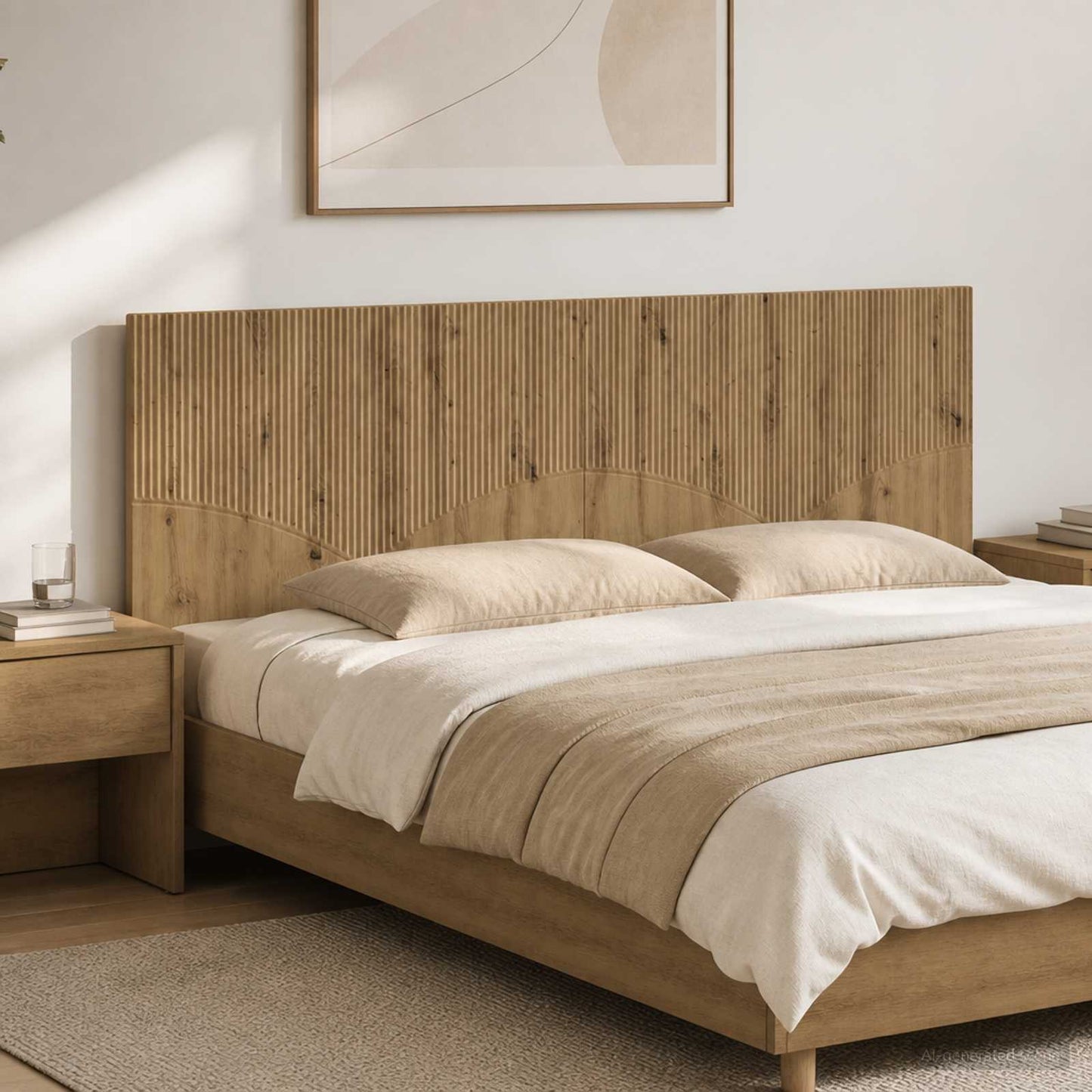 vidaXL Wall-Mounted Headboard HOORN Artisan Oak Engineered Wood