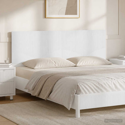 vidaXL Wall-Mounted Headboard HOORN White Engineered Wood