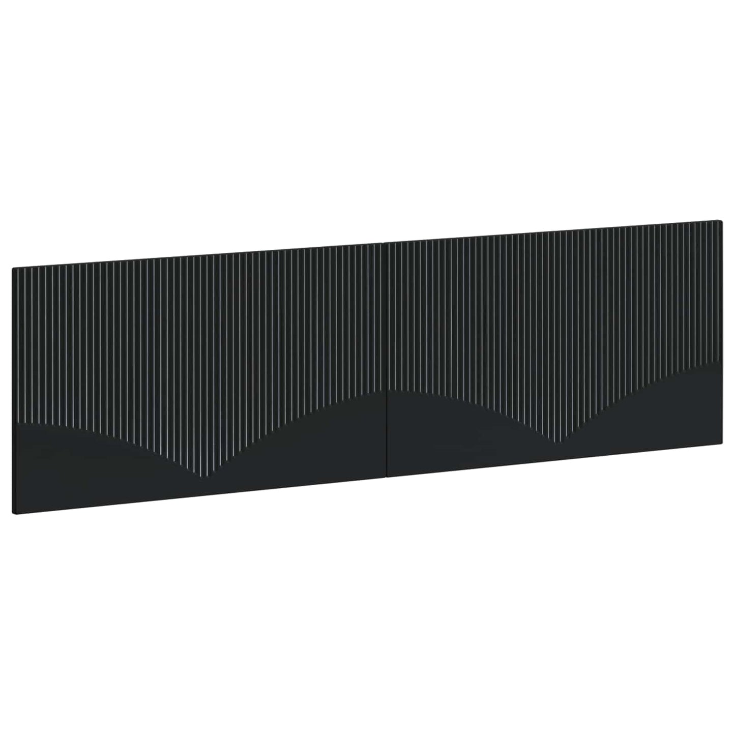 vidaXL Wall-Mounted Headboard HOORN Black Engineered Wood