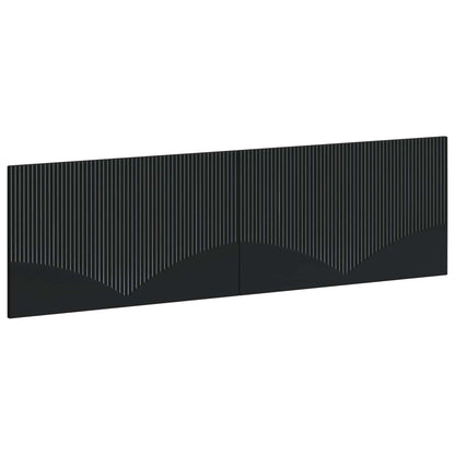 vidaXL Wall-Mounted Headboard HOORN Black Engineered Wood