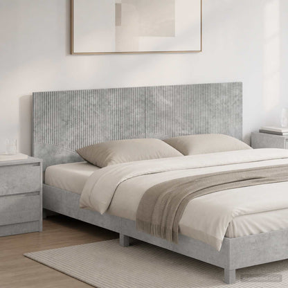 vidaXL Wall-Mounted Headboard HOORN Concrete Grey Engineered Wood
