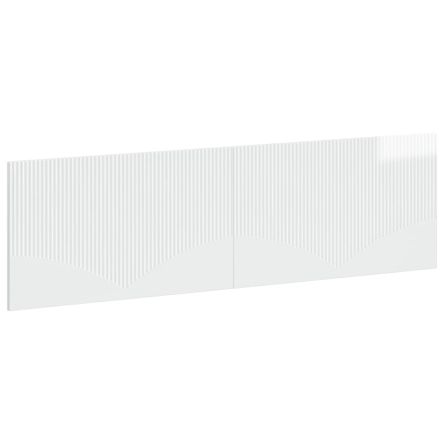 vidaXL Wall-Mounted Headboard HOORN High Gloss White Engineered Wood