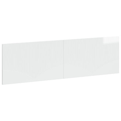 vidaXL Wall-Mounted Headboard HOORN High Gloss White Engineered Wood