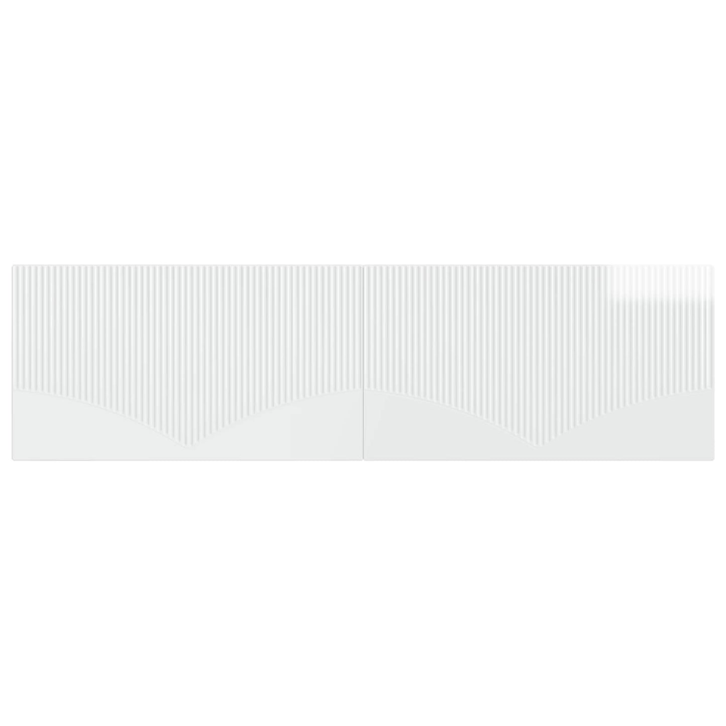 vidaXL Wall-Mounted Headboard HOORN High Gloss White Engineered Wood