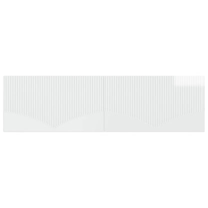 vidaXL Wall-Mounted Headboard HOORN High Gloss White Engineered Wood