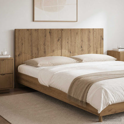 vidaXL Wall-Mounted Headboard HOORN Artisan Oak Engineered Wood