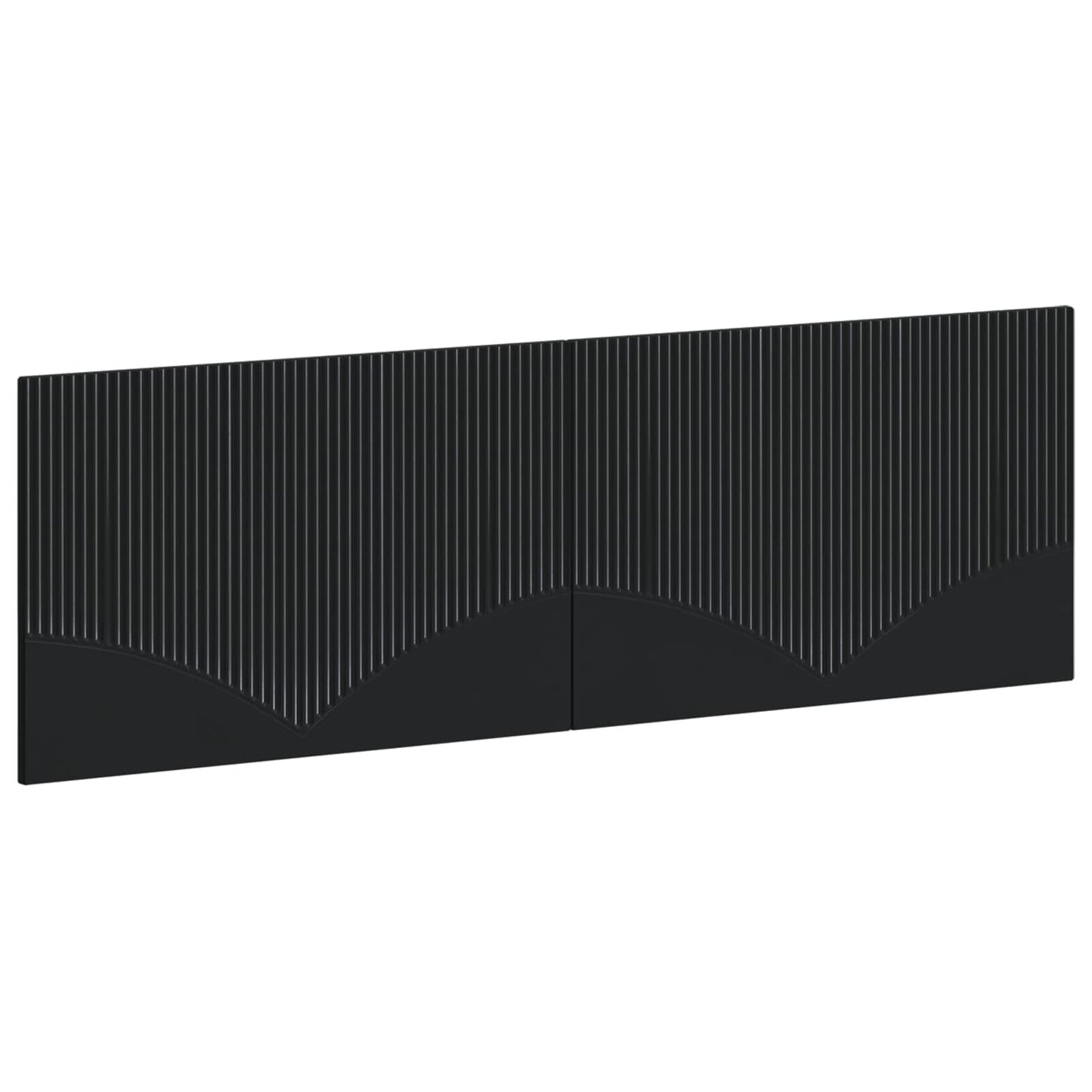 vidaXL Wall-Mounted Headboard HOORN Black Engineered Wood