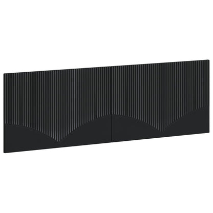 vidaXL Wall-Mounted Headboard HOORN Black Engineered Wood