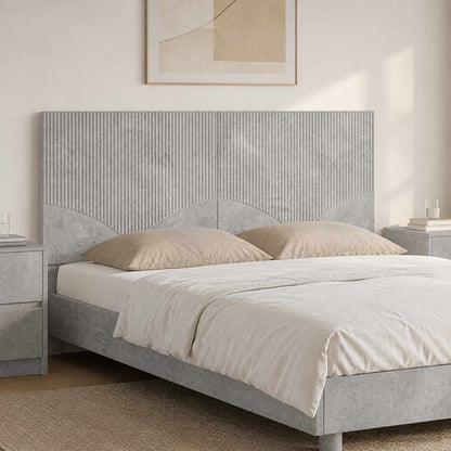 vidaXL Wall-Mounted Headboard HOORN Concrete Grey Engineered Wood